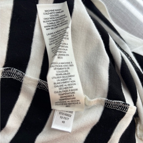 White House Black Market WHBM Oversized Striped Tee Size Large – 3/4 Sleeve - Picture 6 of 6